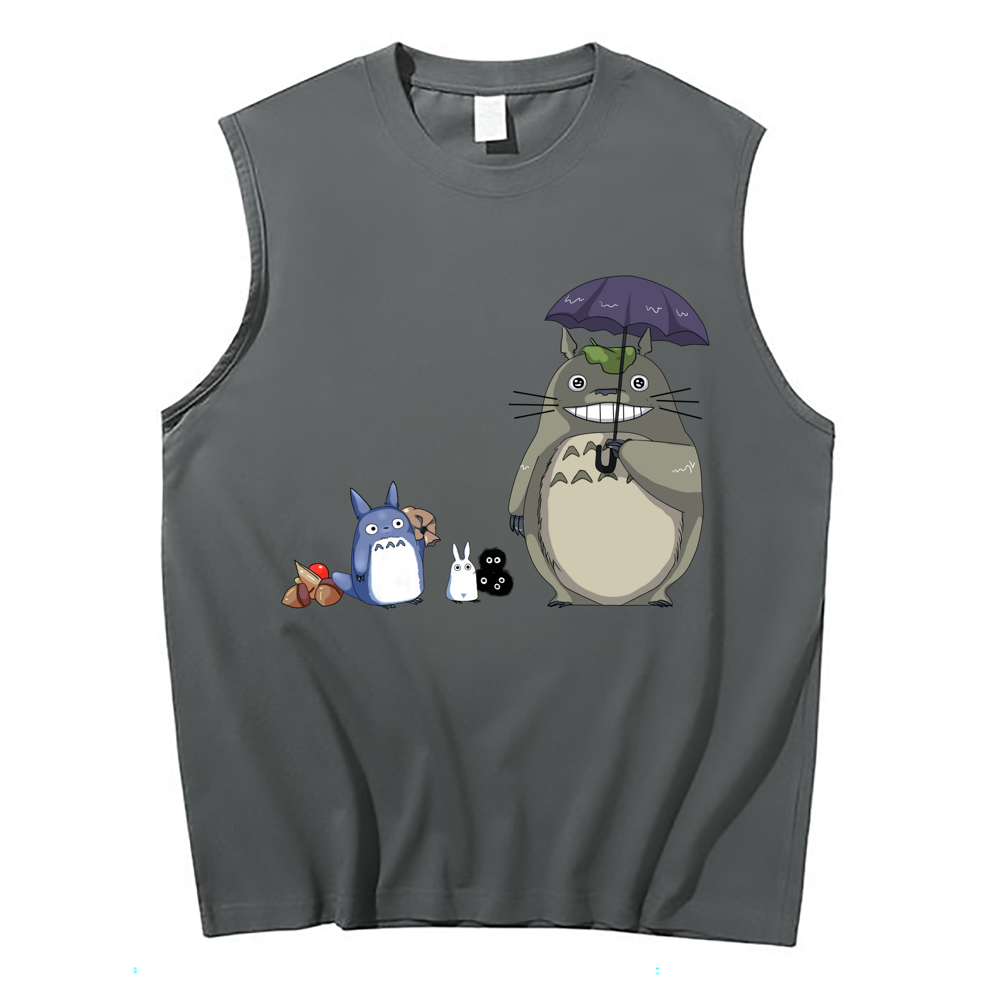 （画像用） となりのトトロ 草壁メイ 草壁サツキ My Neighbor Totoro Satsuki Kusakabe Mei Kusakabe コットン100％タンクトップ（フロントプリント）